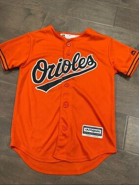 Majestic Kids Orange Baltimore Orioles Baseball Jersey